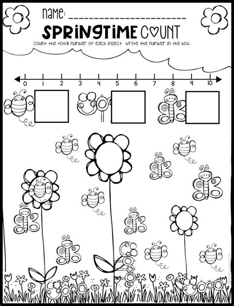 Little Giggles And Wiggles Spring Math And Literacy Printables And