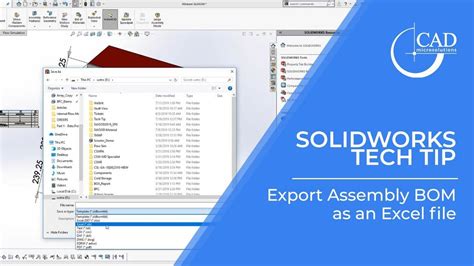 Tech Tip Tuesday Export Assembly Bom As An Excel File In Solidworks 3d
