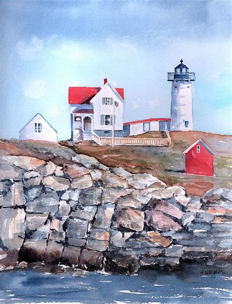 Nubble Lighthouse Maine By Arline Wagner Maine Lighthouses