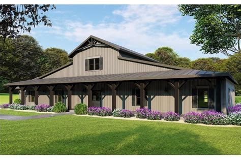153 2089 Home Plan Rendering Barn Style House Farmhouse Style House