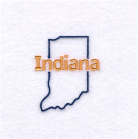 Indiana Outline Machine Embroidery Design Embroidery Library At
