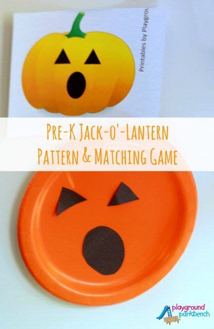 Pre K Jack O Lantern Patterns And Matching Game Halloween Activities