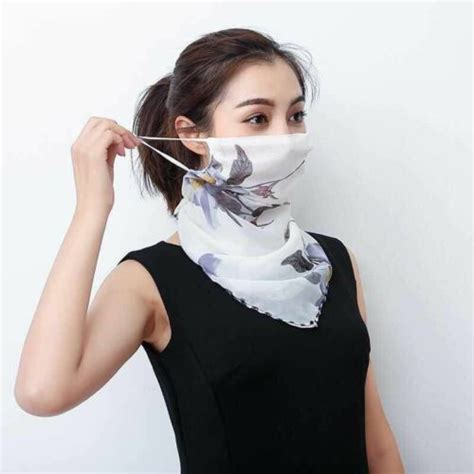 Womens Scarves Lightweight Face Mask Sun Protection Outdoor Riding Handkerchief Ebay