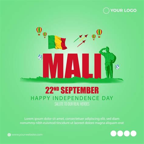 Premium Vector Vector Illustration For Mali Independence Day 22 September