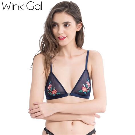 2018 Wink Gal New Fashion Woman Bralette Sexy Embroidery Floral