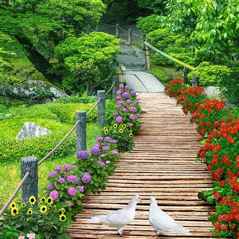 Background Taman Indah / Taman Bunga Wallpaper Pemandangan | Ideku Unik