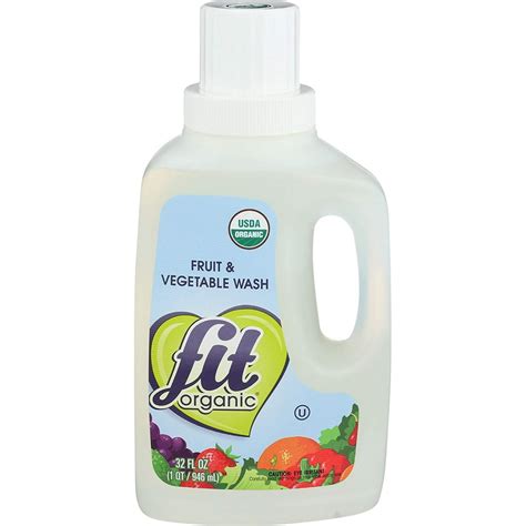 Fit Organic 32 Oz Soaker Produce Wash Fruit And Vegetable Wash And