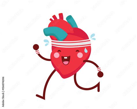 Happy Healthy Heart Cartoon