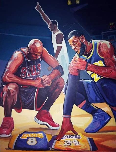 Kobe Bryant Michael Jordan Lebron James Nba Basketball Poster Lupon