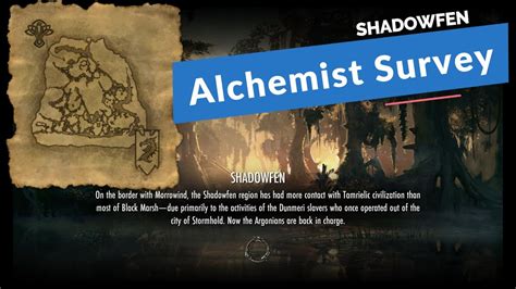 Where To Find The Shadowfen Alchemist Survey ESO Elder Scrolls Online