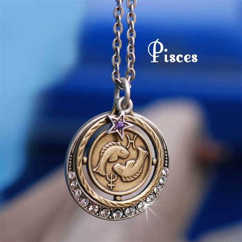 Pisces Necklace Pisces Jewelry Zodiac Jewelry Pisces Etsy