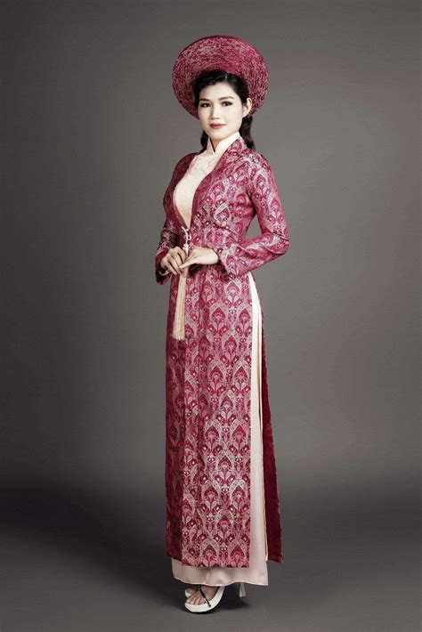 Wedding Ao Dai Vietnam Traditional Dress In Coral Pink Silk Color Plu Markandvy Ao Dai