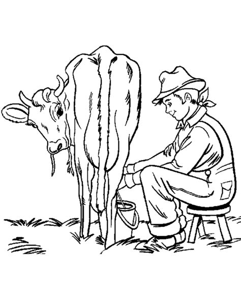 Picture of cow coloring page to color, print and download for free along with bunch of favorite cow coloring page for kids. Coloring Pages Farming Scenes - Coloring Home