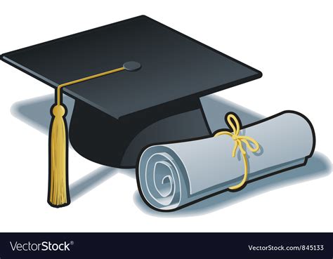 Graduation Hat And Diploma Royalty Free Vector Image