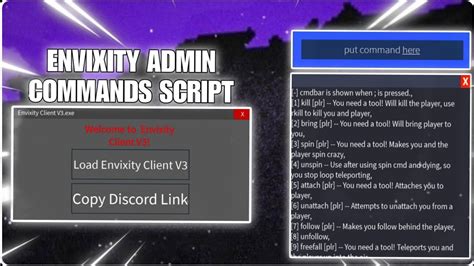 OP Roblox Envixity Admin Command Script Fully Working Mobile Pc Supported Roblox