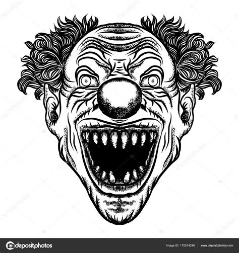 Scary Cartoon Clown Illustration Stock Vector By ©goldenshrimp 170514246