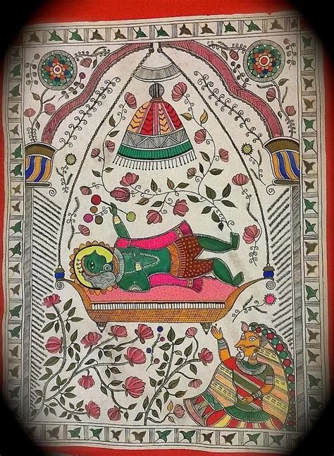 Birth Of Lord Rama Painting By Poornima Ravi
