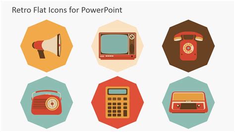 Retro Flat Powerpoint Icons Slidemodel