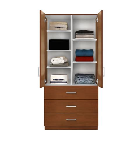 alta wardrobe armoire adjustable shelves  drawers