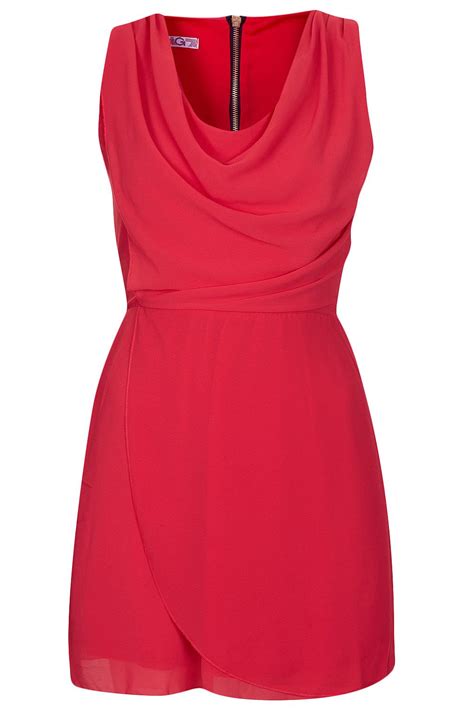 Shape And Color Cowl Neck Dress By Wal G Price £3300 Topshop Outfit