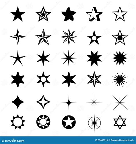 Star Shapes Symbol Icon Vector Illustration Stock Vector Image 69650316