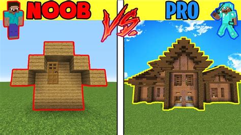 Minecraft Noob Vs Pro Starter House In Minecraft Youtube