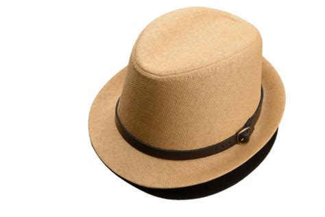 Mens Hat Isolated Isolated Male Head Dress Brown White Background