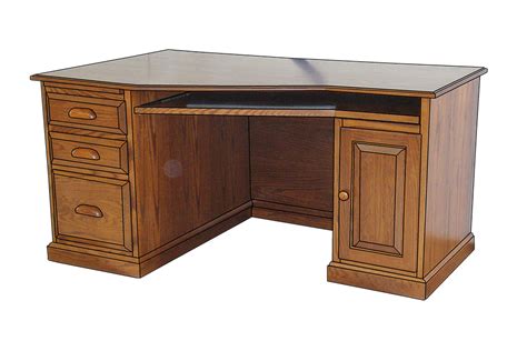 Traditional Style Wedge Desk American Oak Creations Product