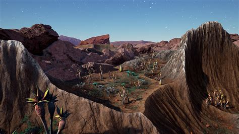 Artstation Alien Planet Fantasy Environment Desert Oasis Ue4 Game
