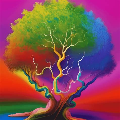 Rainbow Soul Tree By Ashvin Harrison · Creative Fabrica