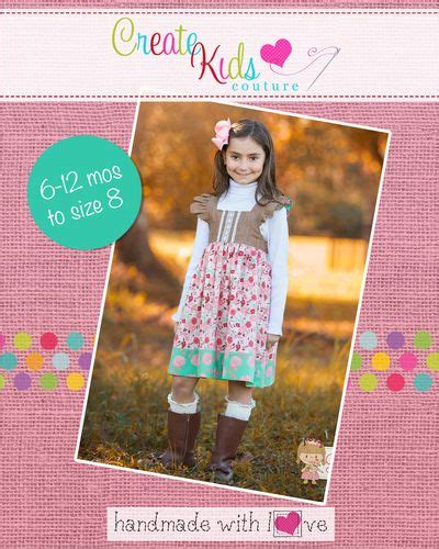 Create Kids Couture Nadias Square Neck Dress Pdf Pattern 800