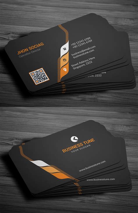 27 New Professional Business Card Psd Templates Graphic Design Junction