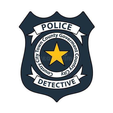 Editable Police Badge Stock Illustrations 2870 Editable Police Badge