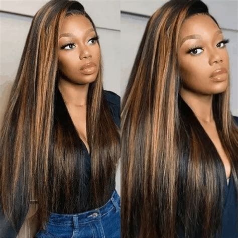 Incolorwig Ombre Highlights Color Straight Virgin Human Hair 4 Bundles