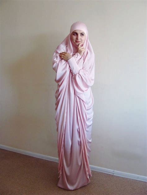 Pink Silk Khimar Muslim Dress Rose Burqa Dubai Abaya Nikah Outfit Long Hijab Long Burqa
