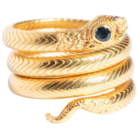 Peridot Amethyst Diamond Gold Snake Ring At 1stdibs