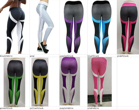 Ecowalson New Mesh Pattern Print Fitness Leggings For Women Sporting Workout Leggins Trousers