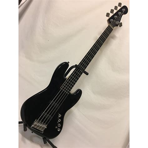 Used Squier Deluxe Jazz Bass Active V 5 String Electric Bass Guitar