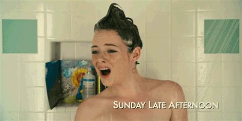 How To Have The Best Shower Ever Part Two Emma Stone Gifs Popsugar Celebrity Photo