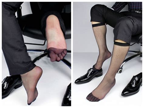 Fashion Mens Business Socks Gay Ultra Sheer Dress Socks Long Visual Male Suit Socks Formal