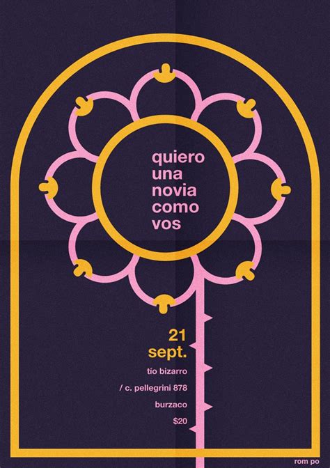 Afiche Para Concierto De Privamera De Quiero Una Novia Como Vos En El Tío Bizarro Poster For