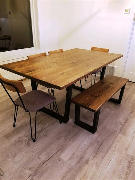 Buy Custom Modern Industrial Minimalist Style Dining Table Kitchen
