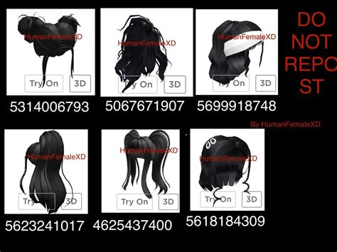 Roblox Bloxburg Black Hair Codes 𝙱𝚕𝚊𝚌𝚔 𝙷𝚊𝚒𝚛 Black Hair Roblox