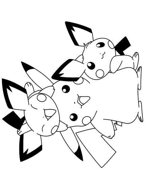 Pokemon Pichu Coloring Pages At Free Printable
