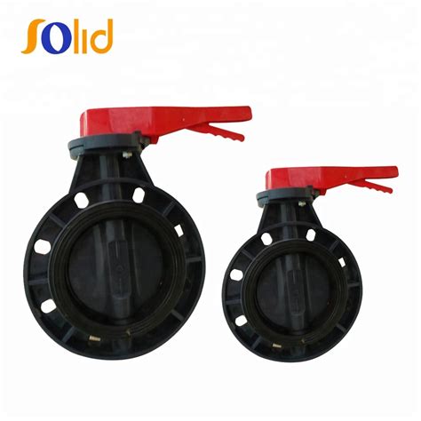 Manual Lever Hand Cpvc Upvc Pph Pvdf Plastic Water Butterfly Valve