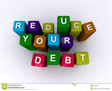 Reduce your debt stock illustration. Illustration of liability - 50409971