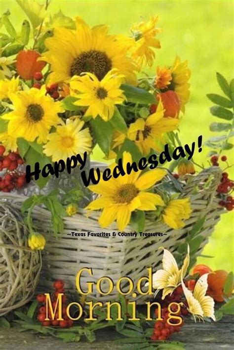 Flower Basket Good Morning Happy Wednesday Pictures Photos And