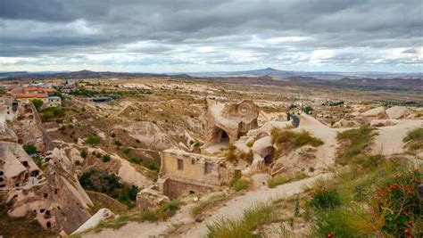 Rock Formations In Pigeon Valley Of Cappadocia Turkey Stock Photo