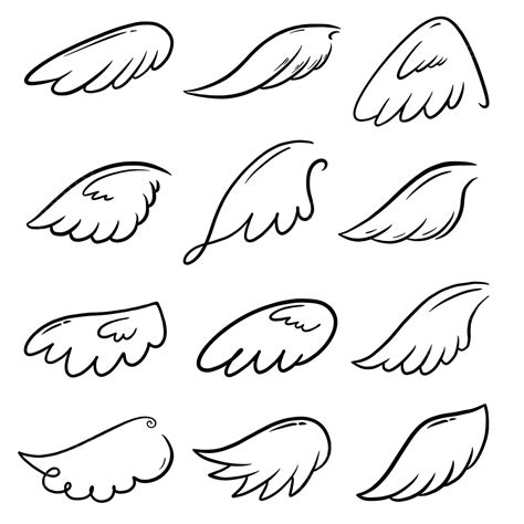 Bird Wings White Transparent Cartoon Doodle Birds Wings Car Drawing