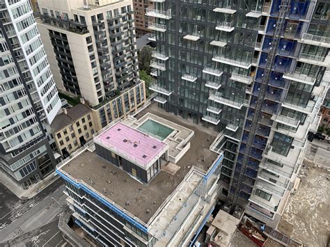 Cladding Enclosing Topped Out 88 North Condo Tower Urbantoronto